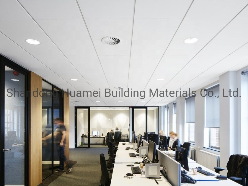 Acoustic Fiber Glass Wool Ceiling Panels Suspended Soundproof Ceiling Tile