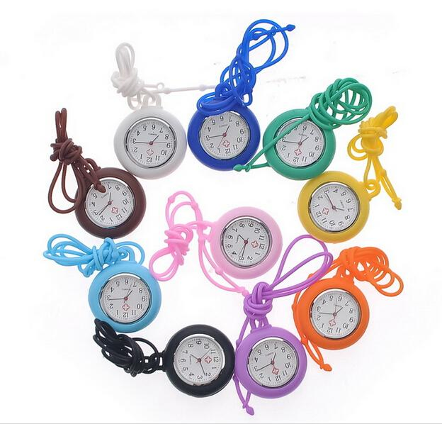 Custom Logo Pocket Watch Portable Silicone Digital Clip-on Silicone Pocket Nurse Watch