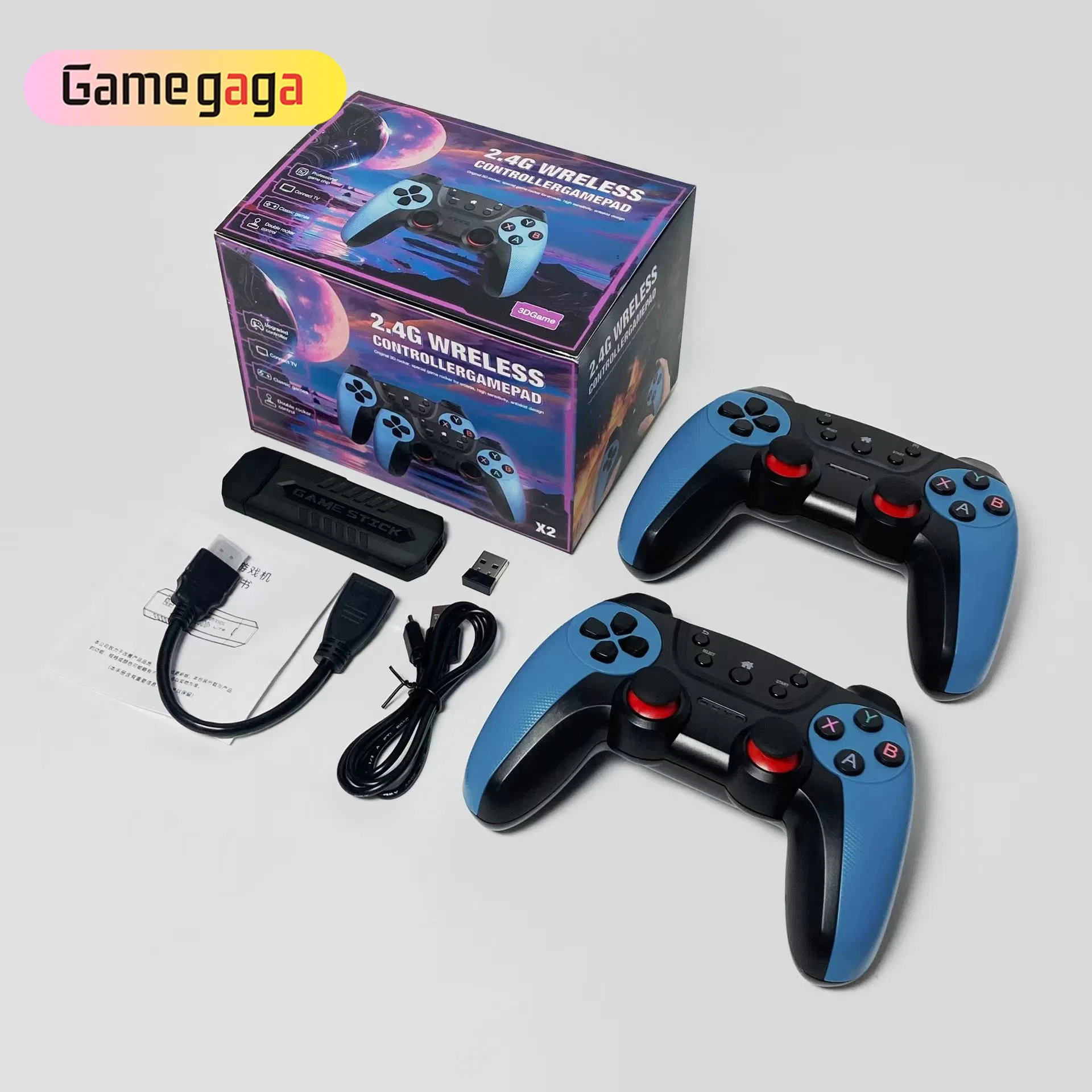 Игровая приставка X2 Ultra Blue Game Stick 4K с 30000 игр