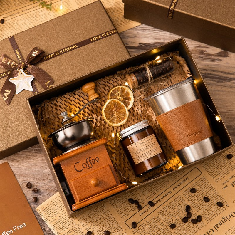 Exquisite Customizable Literary Coffee Maker Gift Set for Enthusiasts