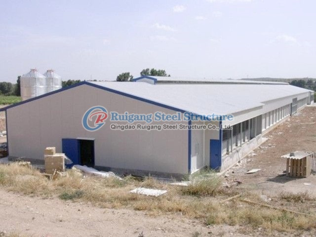 China Design Low Cost Prefabricated Steel Cow / Cattle / Sheep / Chicken Farm Building / House / Barn / Byre