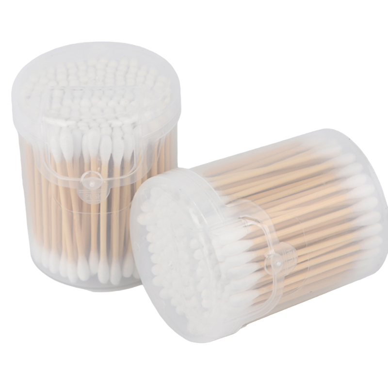 200PCS Custom Private Label Bamboo Cotton Swabs Double-Headed Wooden Cotton Sticks for Ear Cleaning
