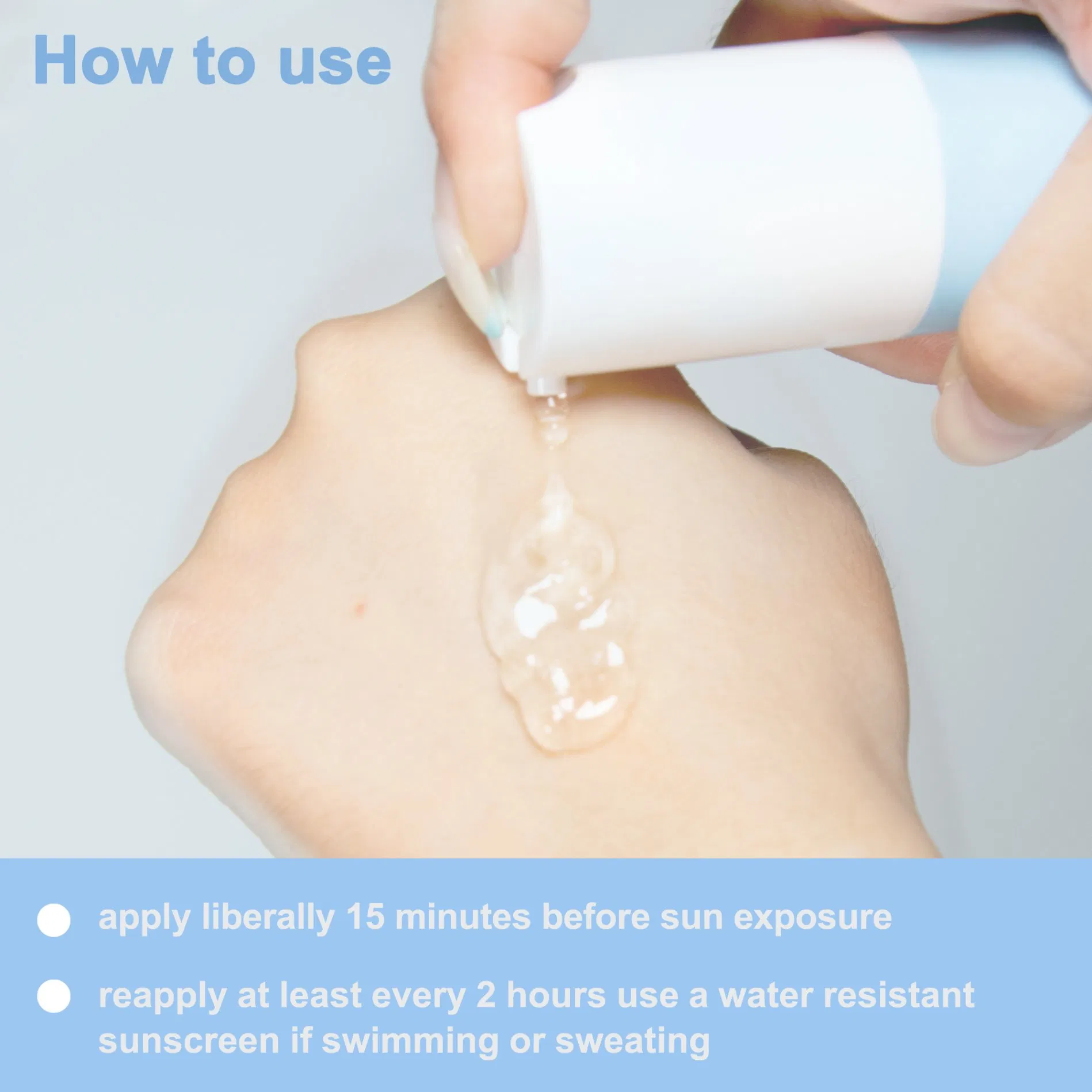 Private Label 100% Natural SPF 40 UV Protection Waterproof Transparent Sunscreen Gel