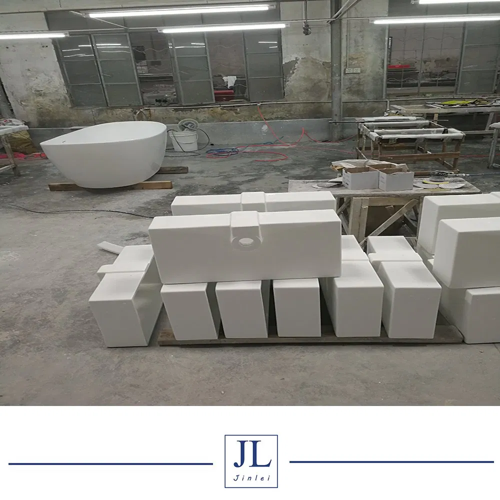 Factory Price PMMA Matt/Glossy Freestanding Pure White Solid Surface Artifical Stone Bathtub