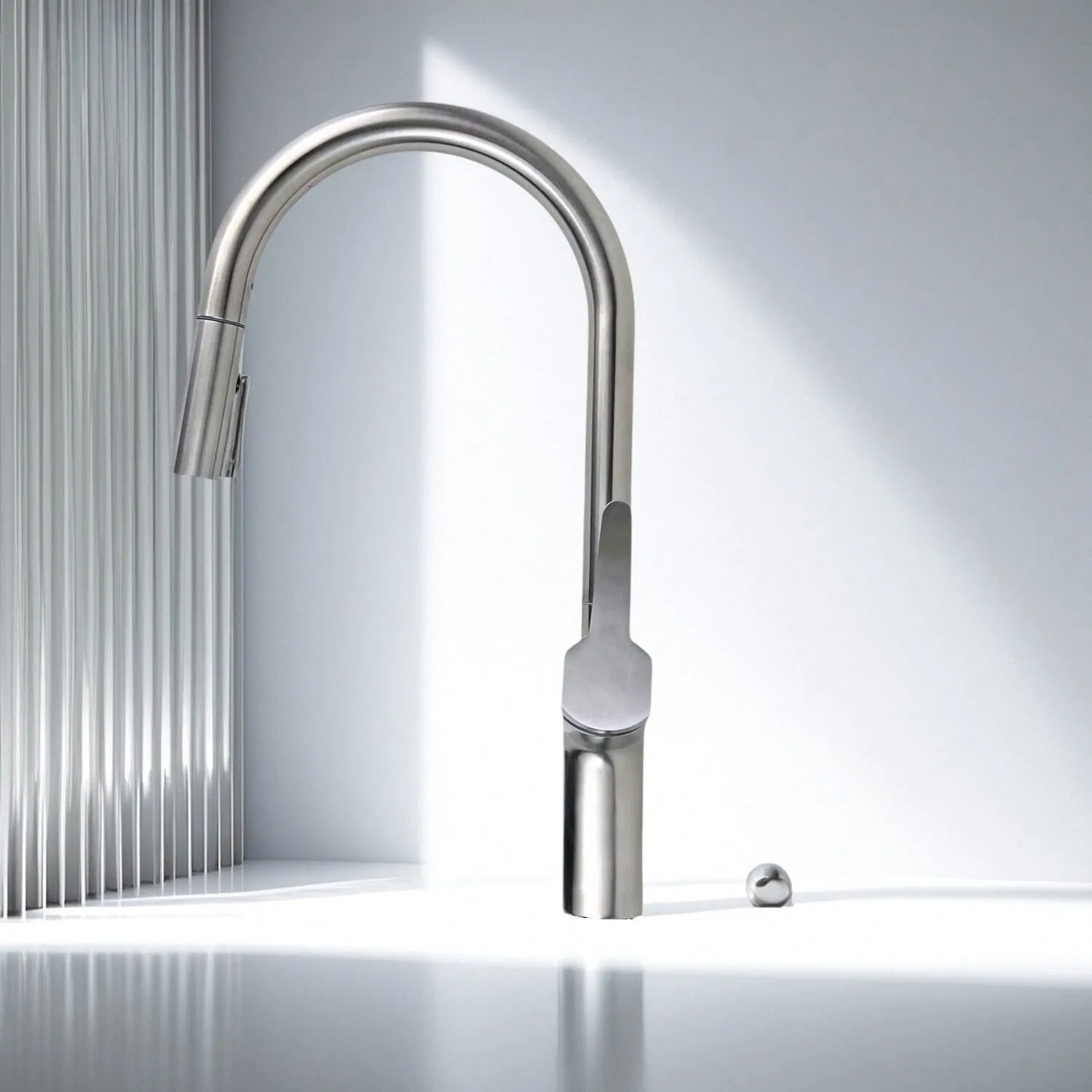 Made in China Single-Handle Stainless Steel Pull out Faucet for Bathroom Fixtures