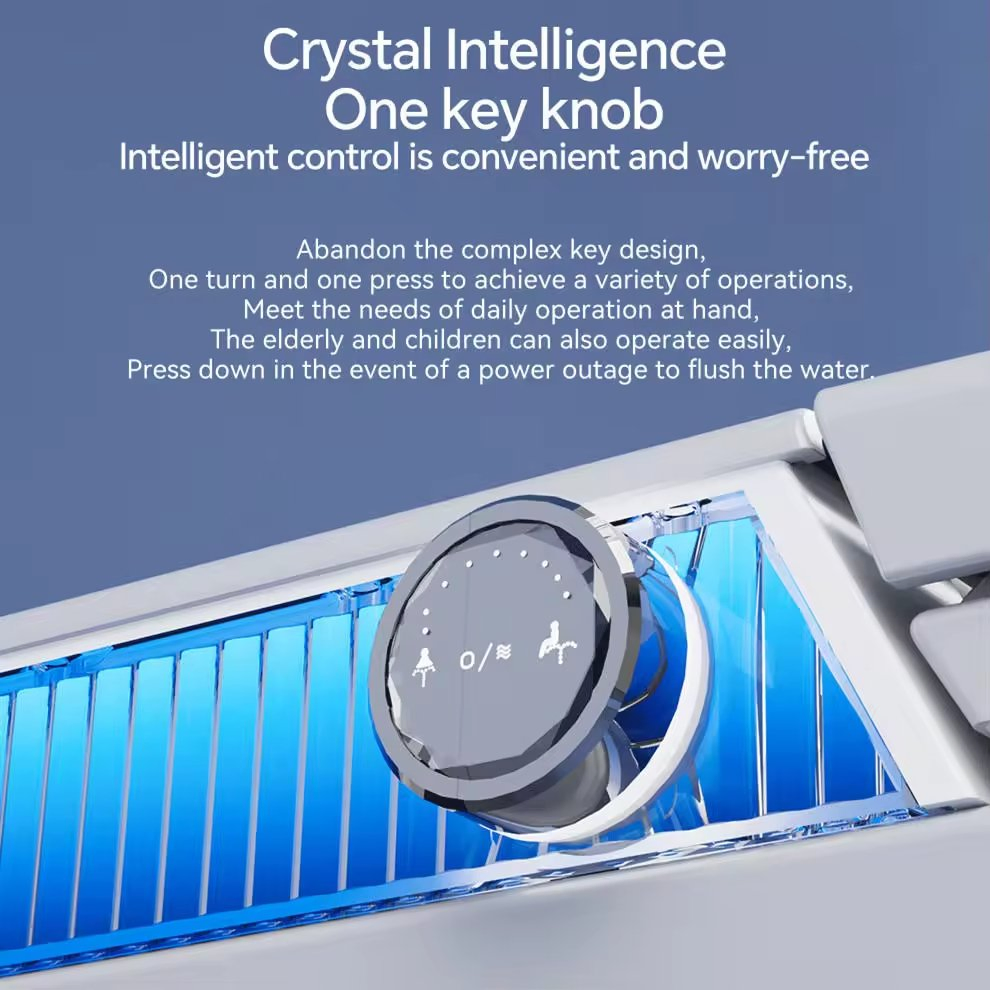 Night Light Function Quiet Operation Auto Intelligent Wall Hung Smart Toilet