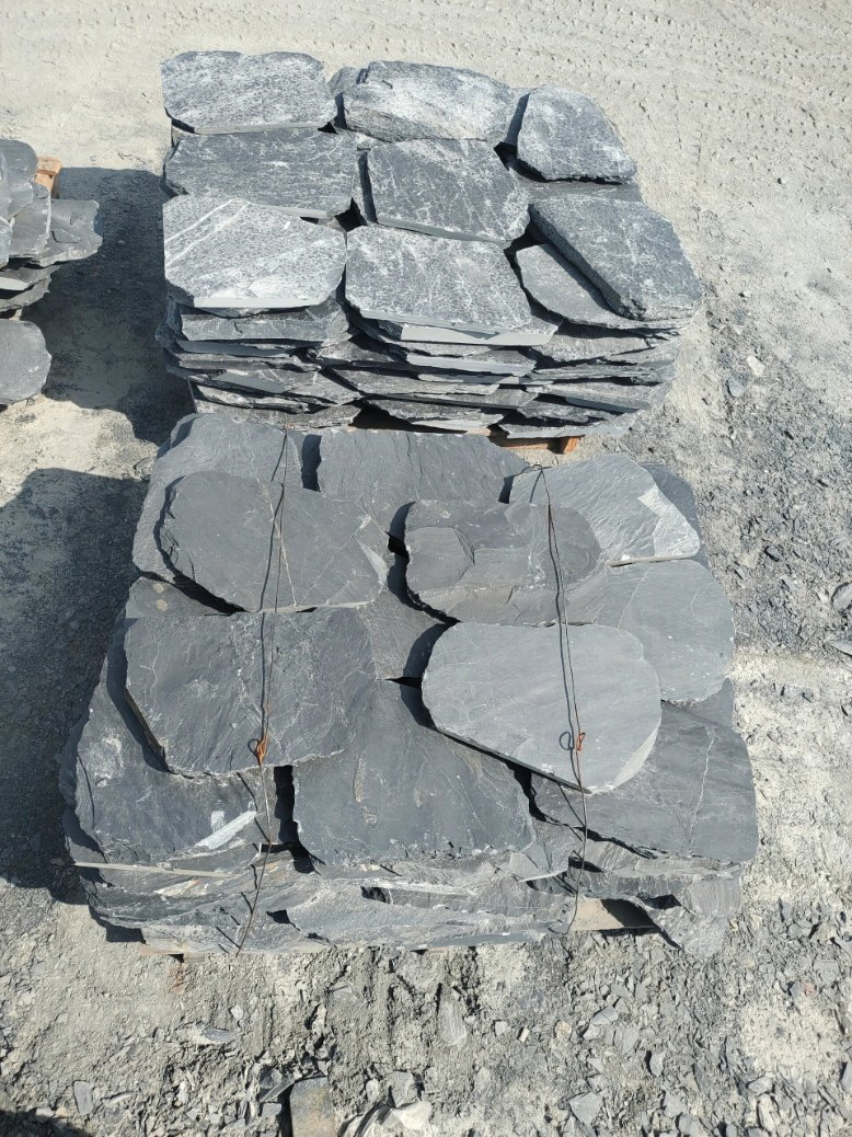 Natural Outdoor Decorative Paver Tiles Round Irregular Slate Paving Stone Tiles for Garden Stepping