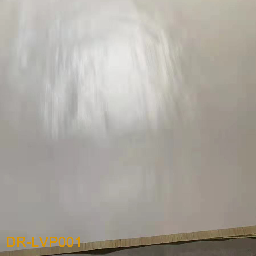 Dr-Lvp001 Frosty White Embossed Melamine Paper Decorative Melamine Veneers Melamine Paper Veneer