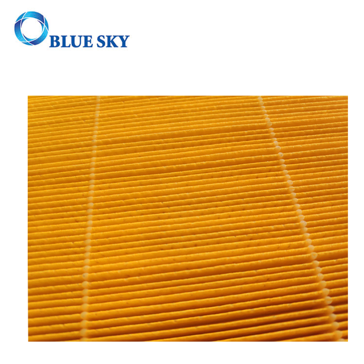Customized Yellow Wood Pulp Paper Material Panel Filter for Air Purifier Parts
