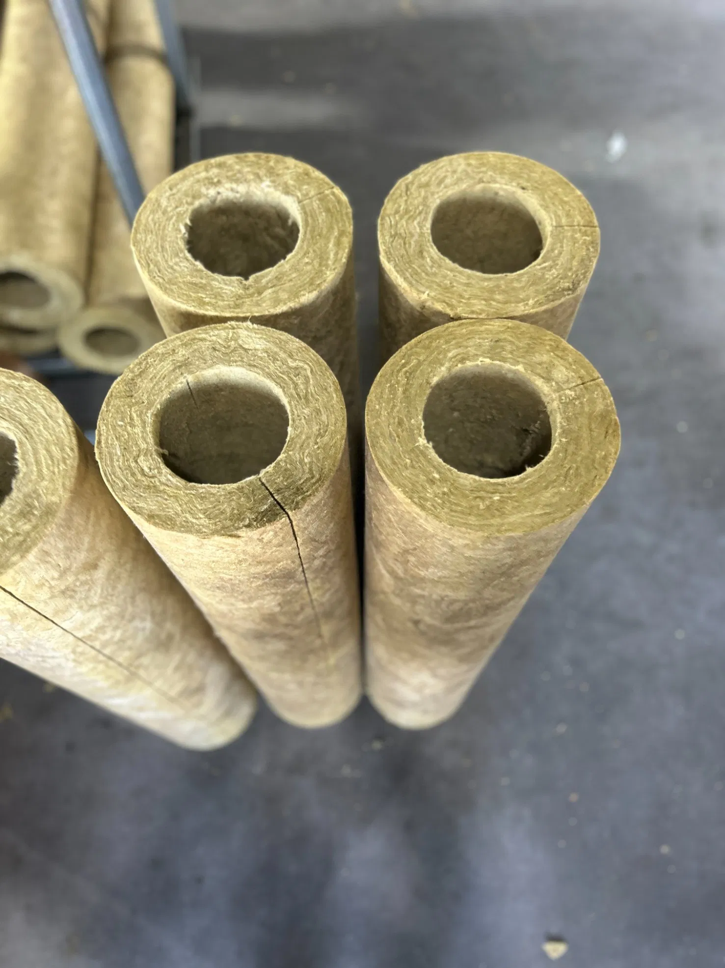 Rock Wool Pipe Section for Thermal Insulation of Industrial Pipeline Systems