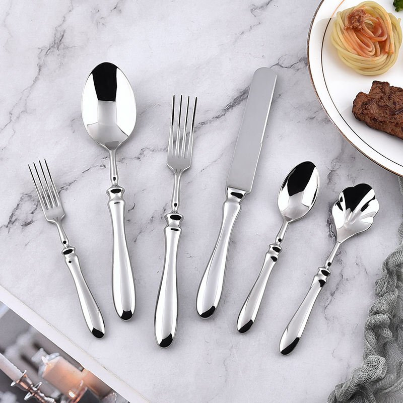 Wholesale Manufacturer Supplies at Cheap Price Metal Flatware Stainless Steel Silver Cutlery Sets