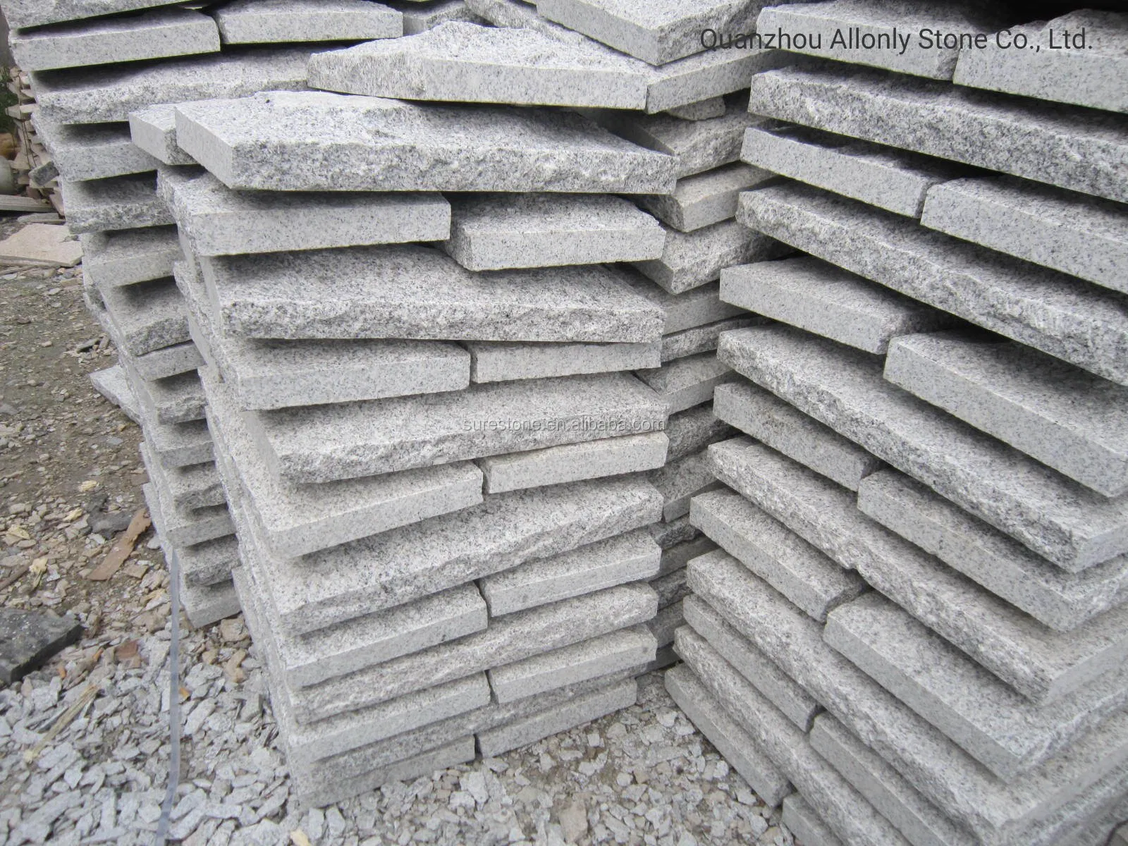 Natural Cheap G603 Granite Facade Mushroom Stone Wall Cladding