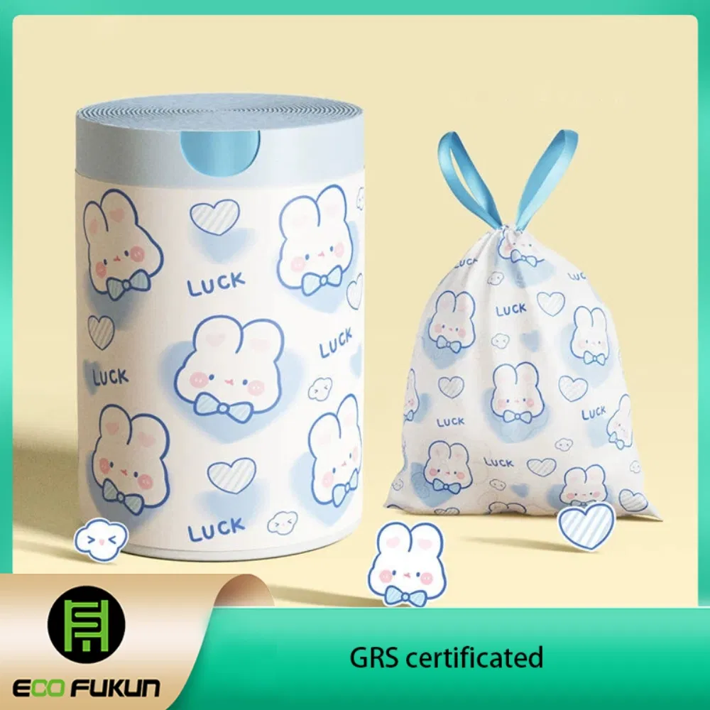 Tear-Free Drawstring Trash Bag Garbage Bag on Rolls