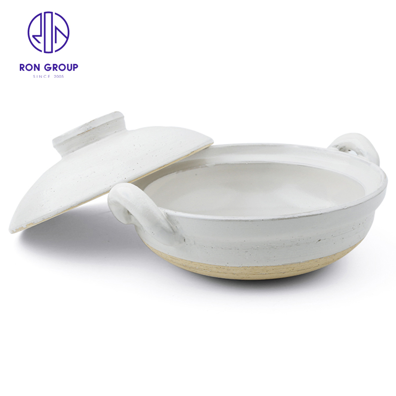 Wholesales Price Cookware Clay Pot Ceramic 10.5′ ′ Soup Pot Kitchenware for Hotle Restaurant Wedding