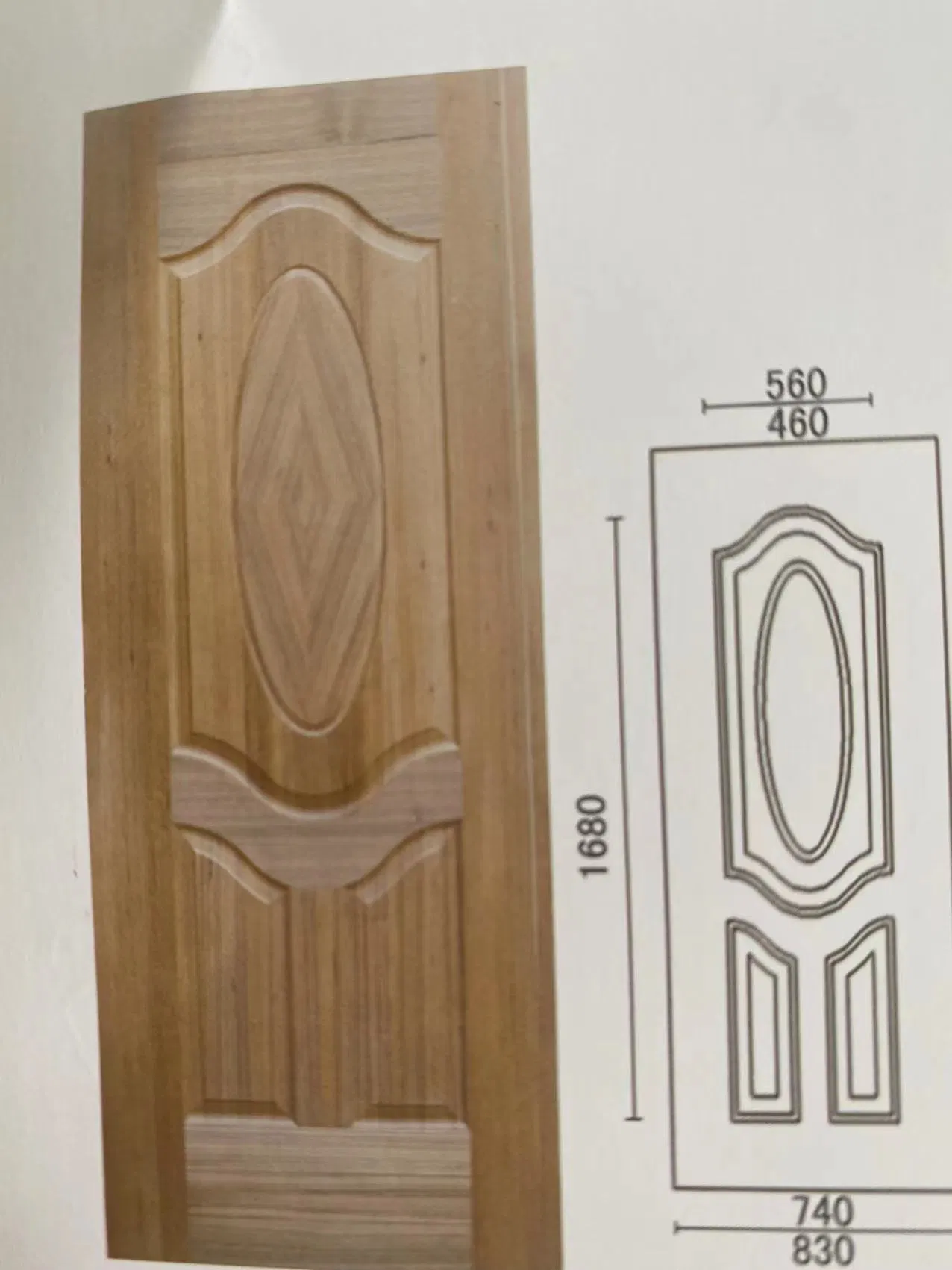 Moulded Wood Veneer HDF /MDF Door Skin