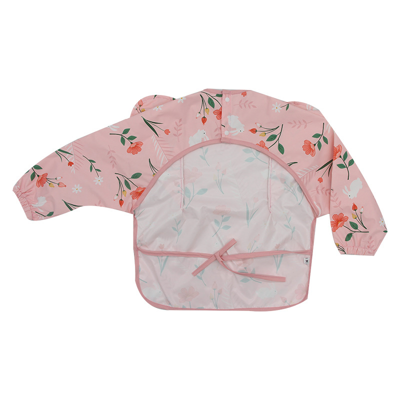 New Hot Selling PU Waterproof Children's Cover Baby Anti Fouling Twill Fabric Bib