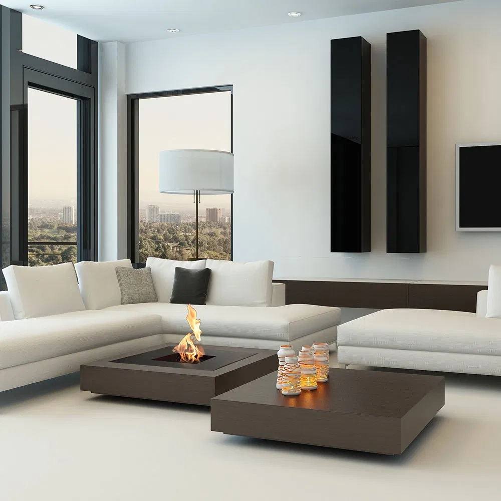Square Manual Ethanol Fireplace Afms40