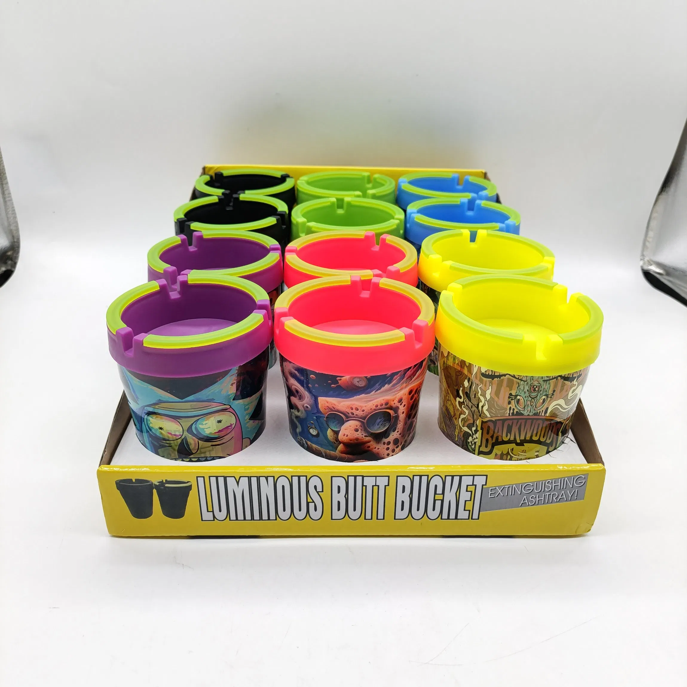 Good Quality Portable Car Ashtray Can Butt Bucket Self-Extinguishing Silicone Car Ashtray Smoking Products