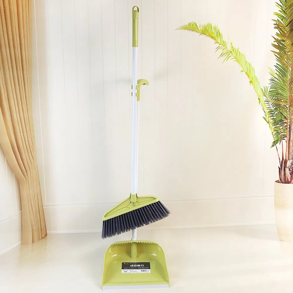 Jy9002 Ergonomic Large Bristle Broom Set with Round Hole Wall Hanging Design