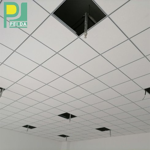 Acoustic Mineral Fiber Ceiling Tiles Suspended