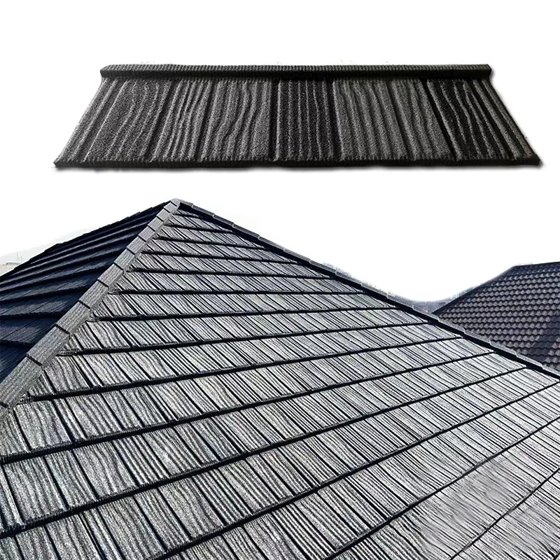 Wooden Shake Roofing Tile Fire Resistance Stone Coated Roofing Tile