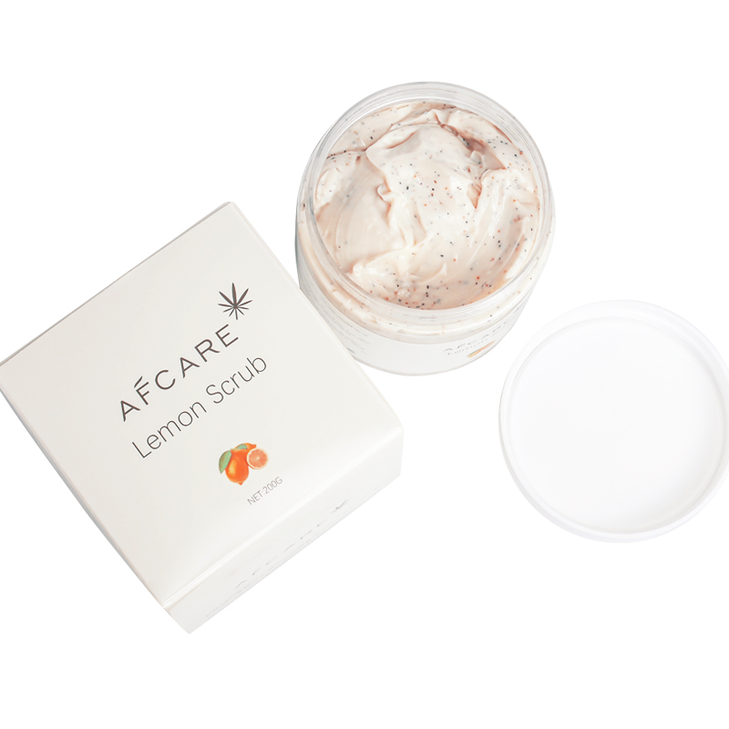 Organic Extract Oil-Control Moisturizing Firming Whitening Exfoliate Lemon Salt Face Body Scrub 200g