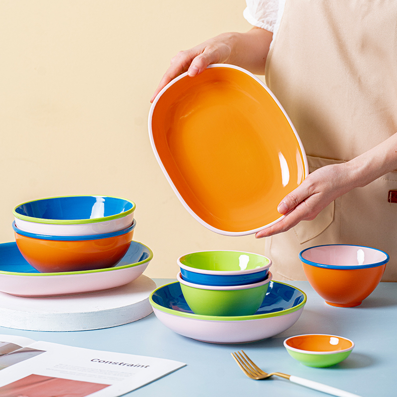 Wholesale Price Custom Plate Set Stoneware China Dinner Set Porcelain Ceramic Dinnerware Sets