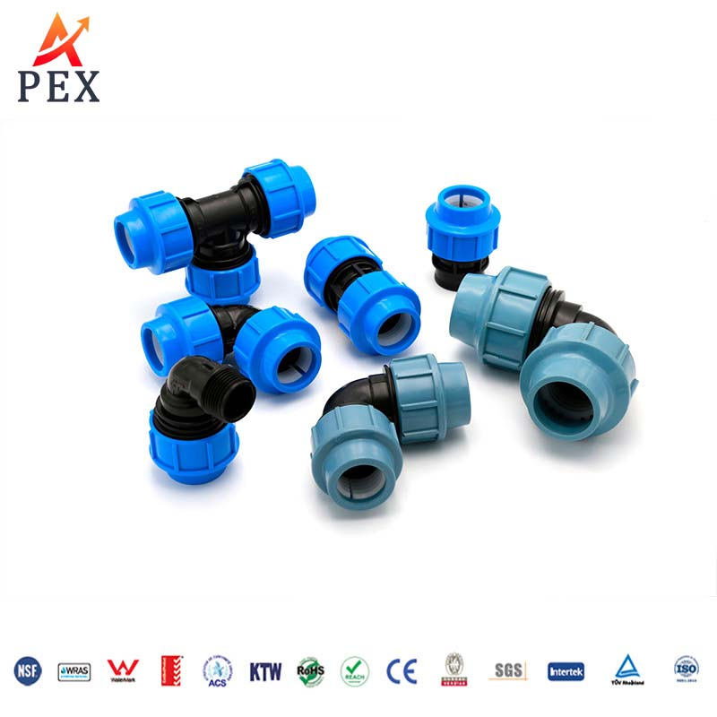 Pn10/Pn16 PP Compression Fittings for Irrigation & Water Systems - 1MPa/1.6MPa Pressure Rated Heavy Duty Pipe Connectors