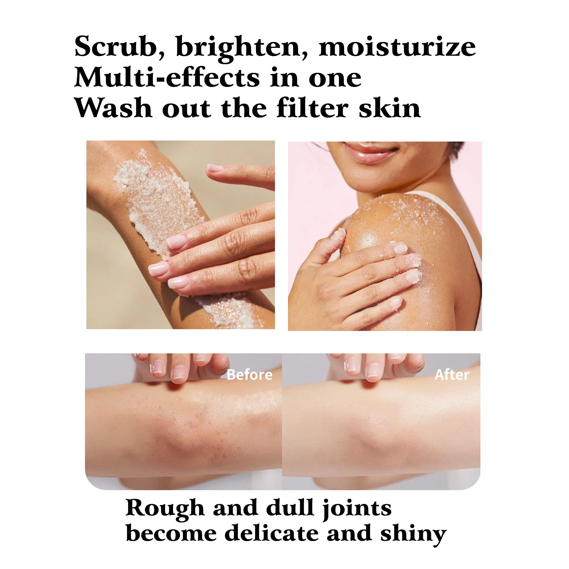 Premium Bath Scrub Professional Exfoliating Deep Cleaning and Softening Coconut Sugar Scrub for Body