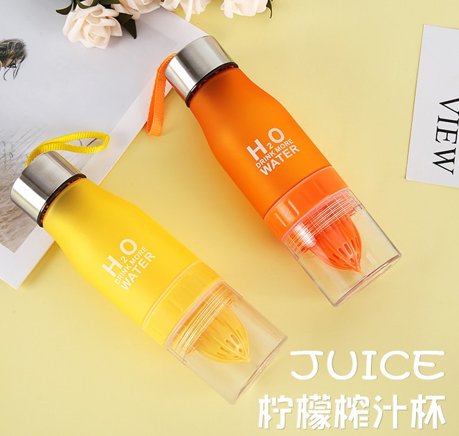 New Colorful Frosted Plastic Cup Lemon Fruit Cup Advertising Creative Gift Cup