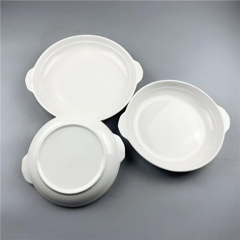 6"7"8"9"10"Soup Plate with Handls White Body Porcelainware Hotelware Ceramic Tableware