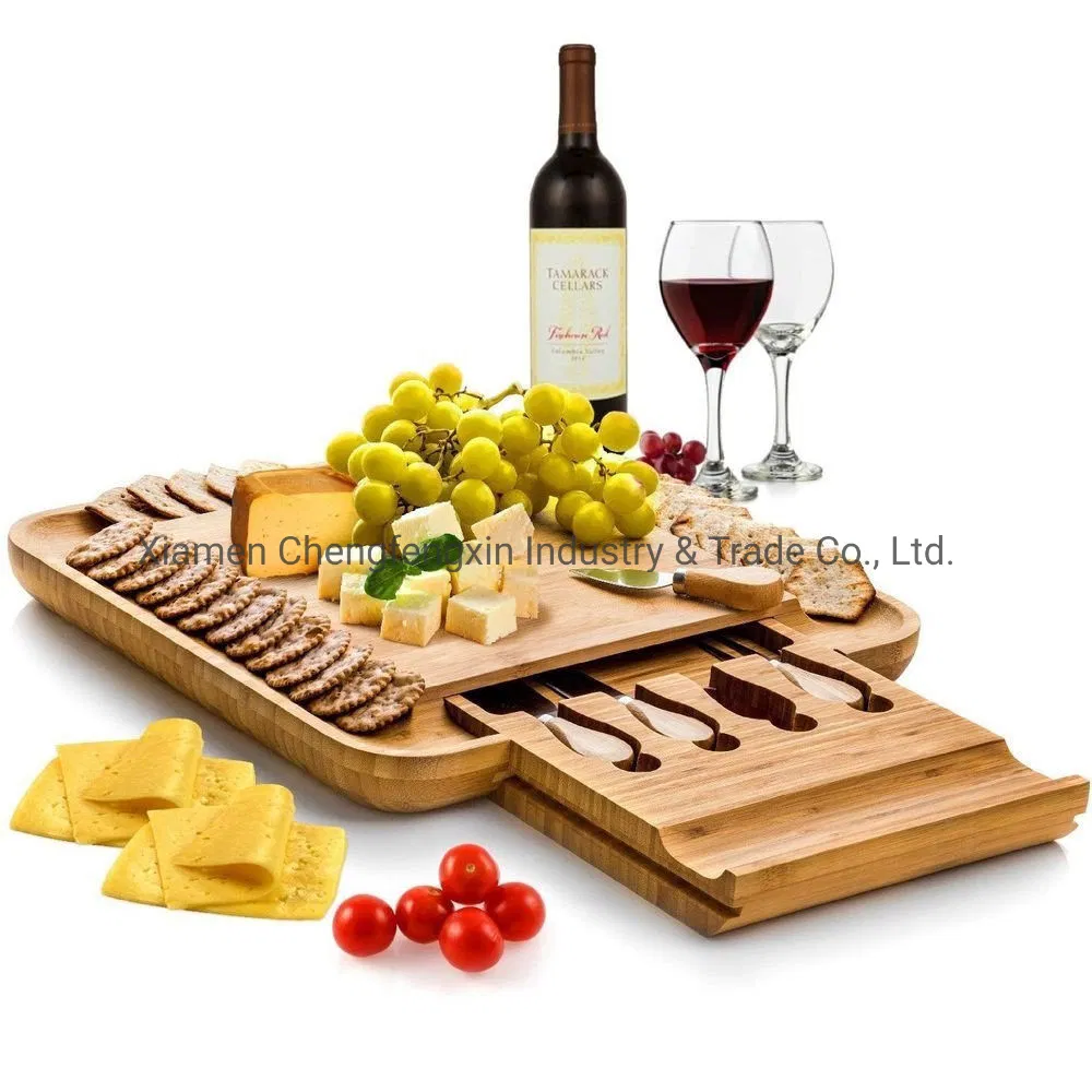 Eco-Friendly Bamboo Cheese Serving Board for Stylish Gatherings