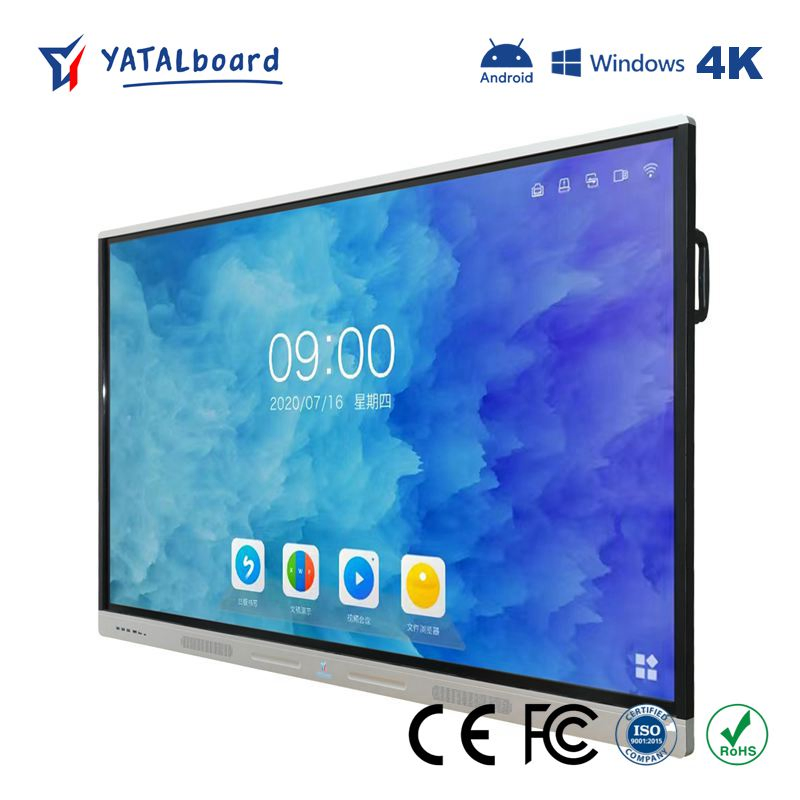 OEM/ODM/SKD 98/105/110 Inch Tempered Glass UHD 4K LED Smart OLED Android 11/12/13 TV Interactive Flat Panel Display