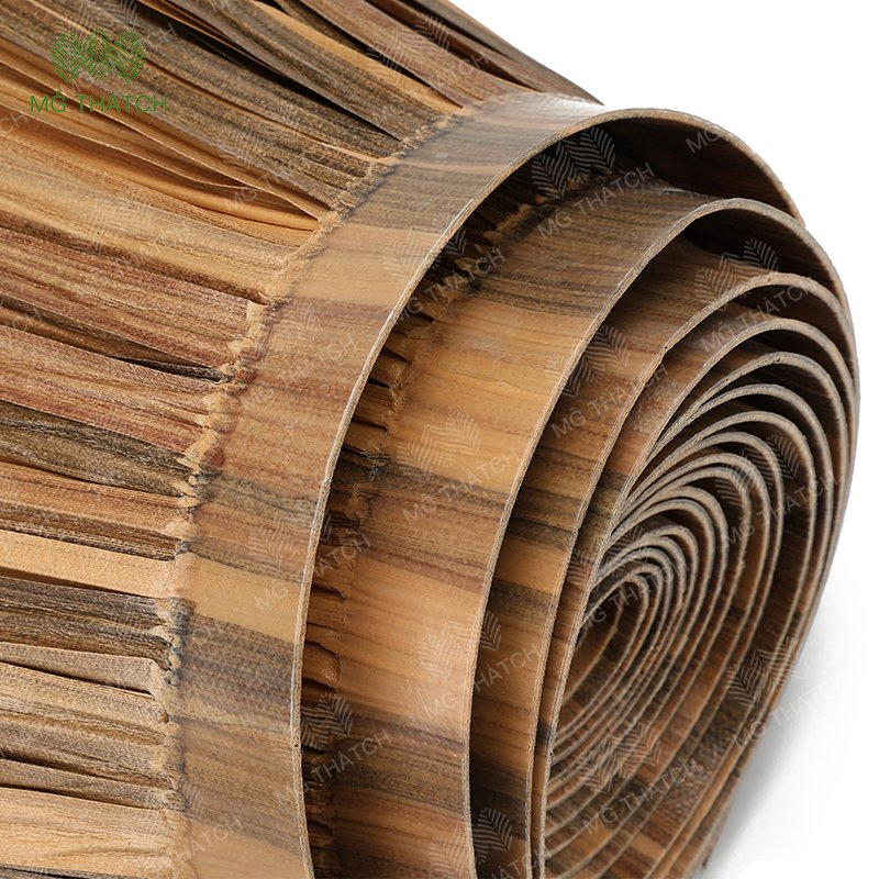 Fireproof Plastic Corn Leaf Simulation Thatch Vintage Synthetic Artificial Thatch Roll