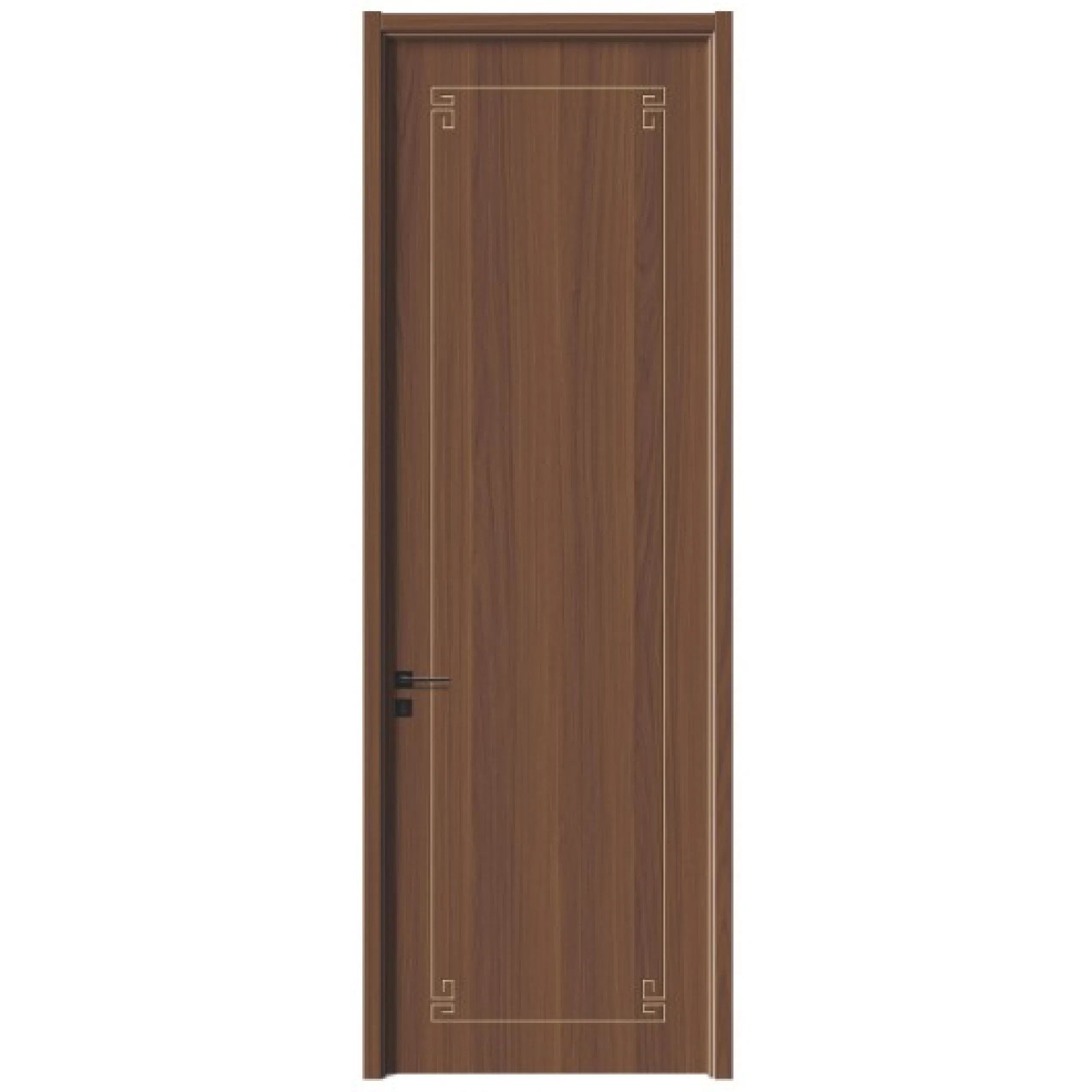 21. Luxury Interior Wooden PVC Security WPC Villa Solid Entrance Wood Door Grey White for Sale