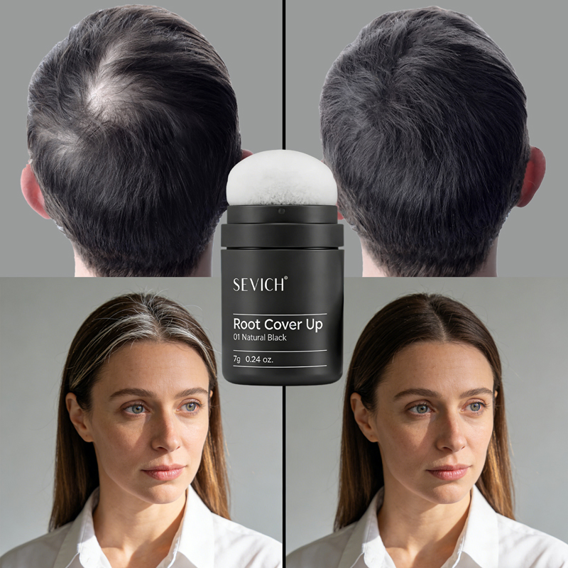 New Long Lasting Root Cover up Powder Natural Grey Hair Concealer Hairline Powder Waterproof