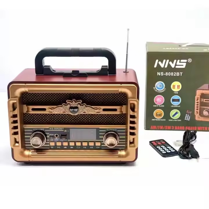 Ретро радио NS-8082BT с Bluetooth, деревянный корпус