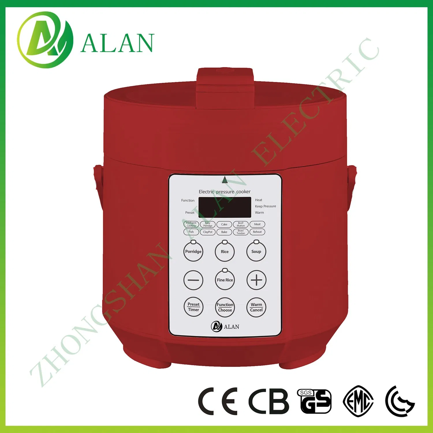 Alan 6 Qt Aluminum Alloy Non-Stick Liner Commercial Induction Large Electric Pressure Cooker Electric Multi Cooker