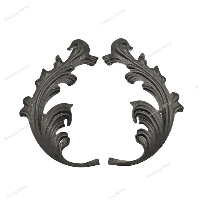 a Stair Fence Adorns an Iron Leaf Art Metal Garden Outdoors