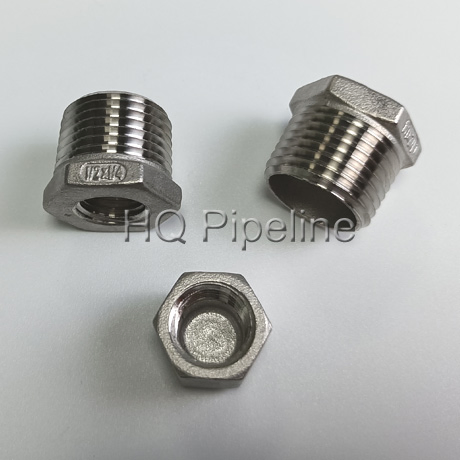 Hot Sales Stainless Steel 304 316 NPT Threaded Pipe Fittings Hex Screw Bushing