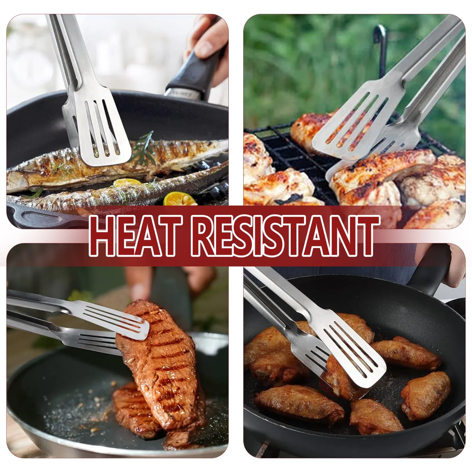 Stainless Steel Kitchen Supplies Cooking Baking Tool Household Cute Anti-Scalding Food Clip