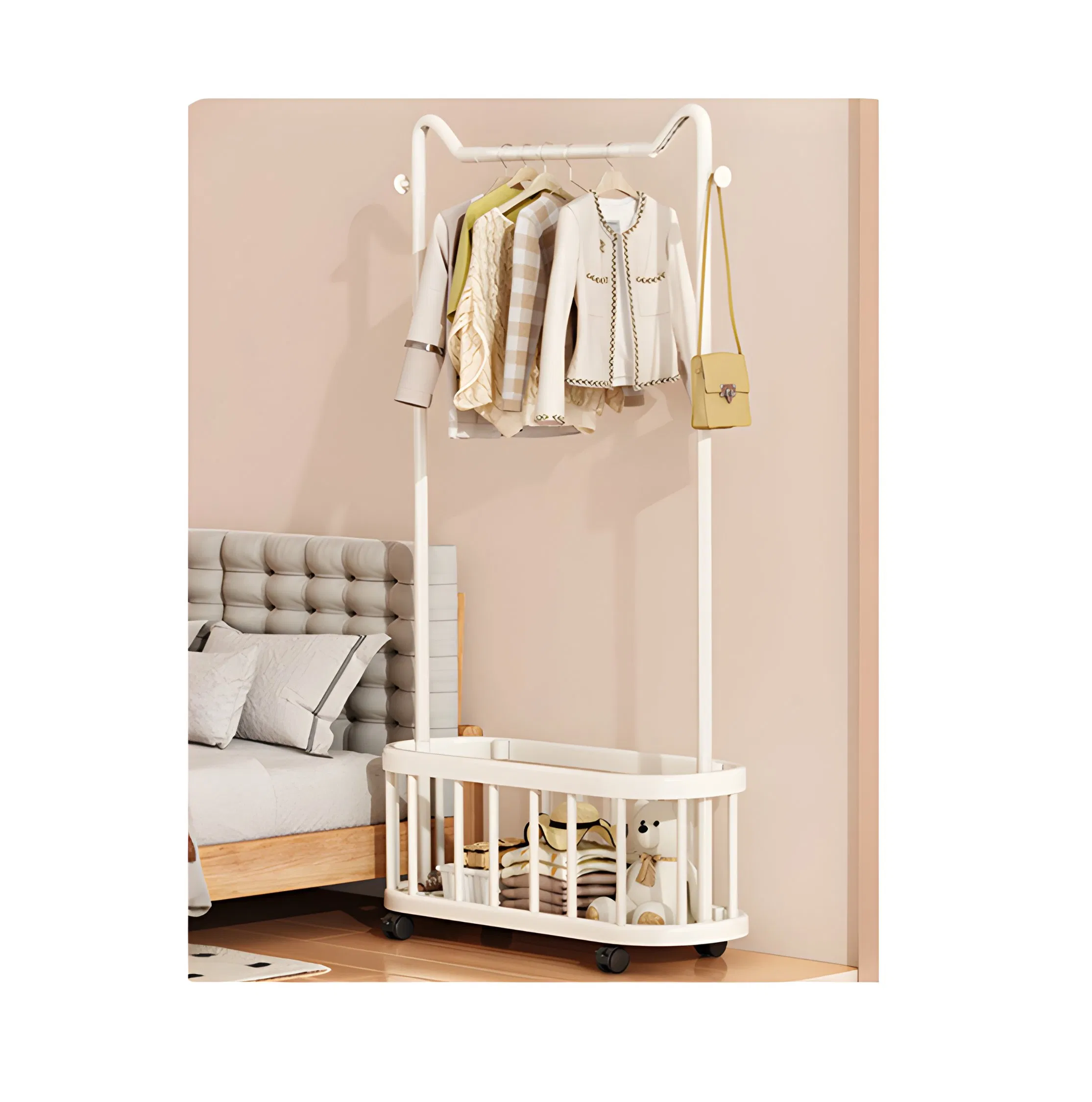 Can Move Clothes Rack and Drying Rack