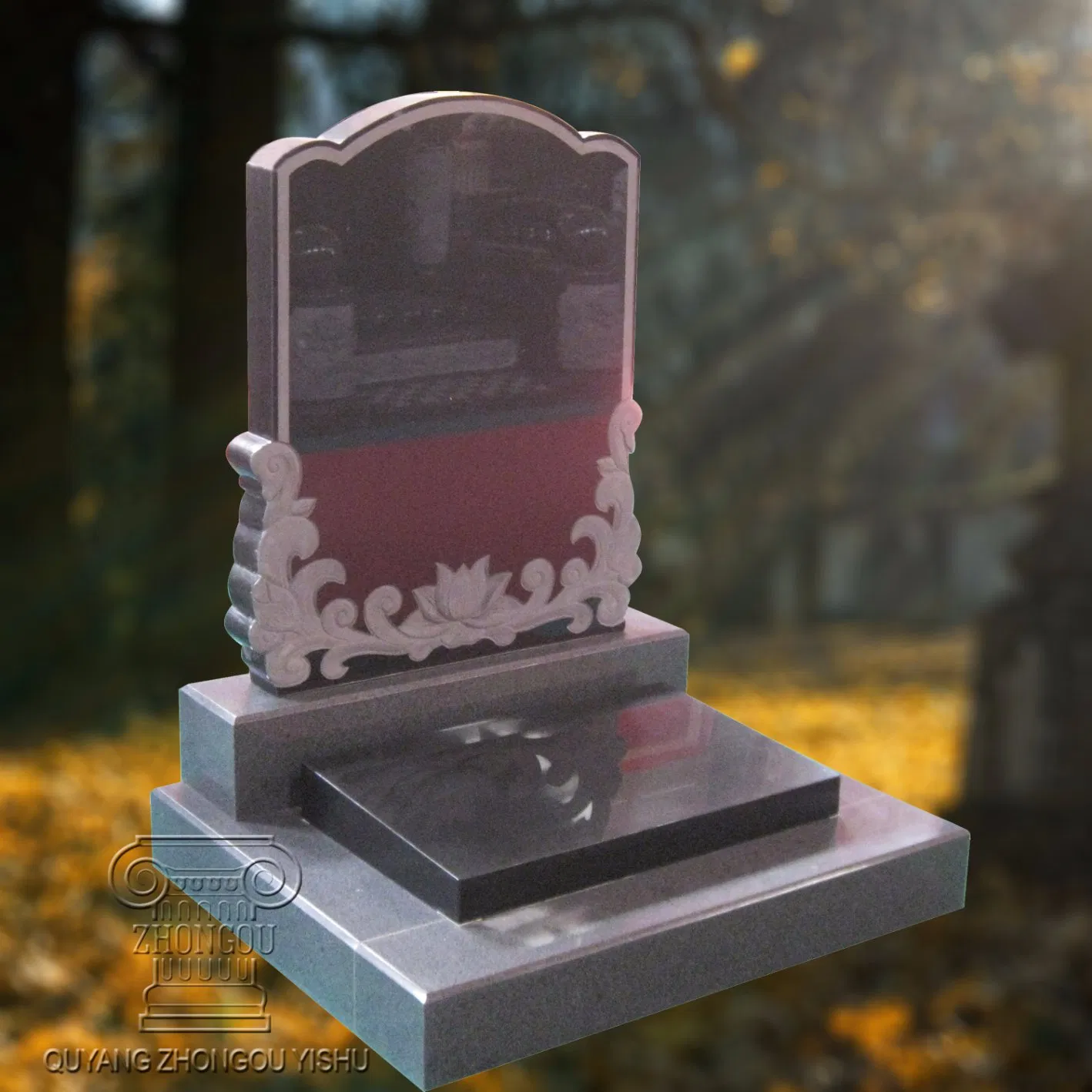 Black Granite Tombstone and Monument