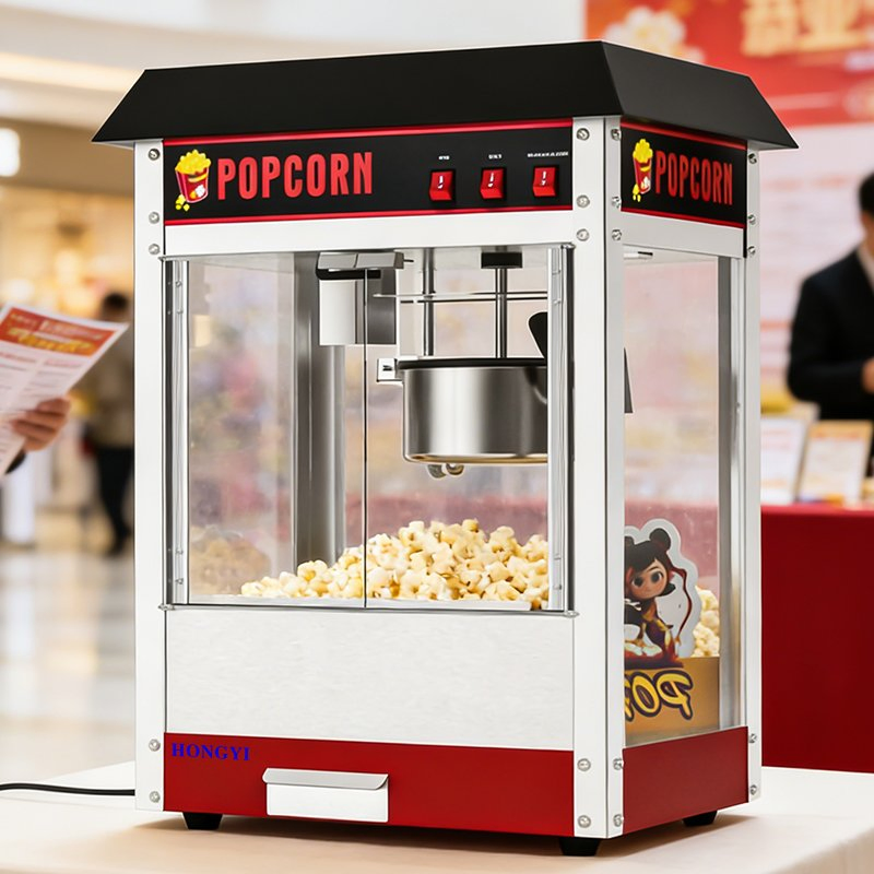 Internet Celebrity-Style Cinema Black Large Popcorn Machine, Amusement Park Popcorn Maker