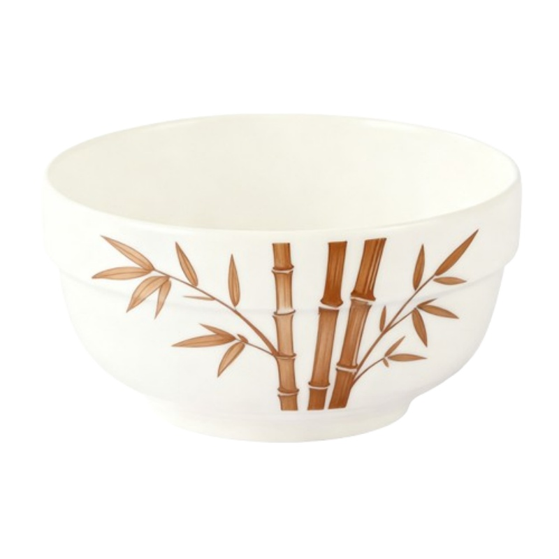 Custom Decel Microwave Safe Porcelain Serving Mixing Bowl White Ceramic Bowls Set