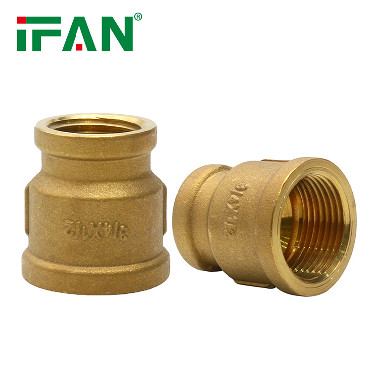Ifan Good Quality Brass Pipe Fitting Reducing Coupling Brass Fitting