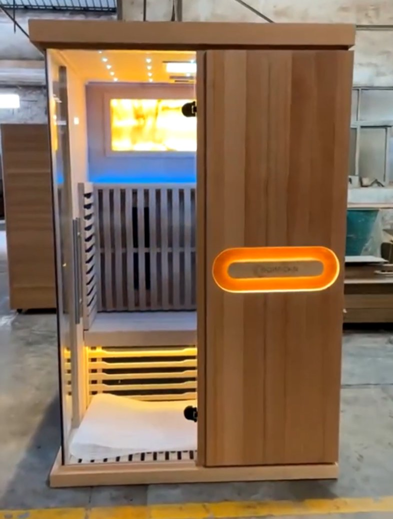 Инфракрасная сауна для дома из красного кедра на 2-4 человек