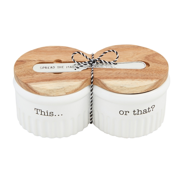 Double Ceramic Containers for Functional Snack Organization