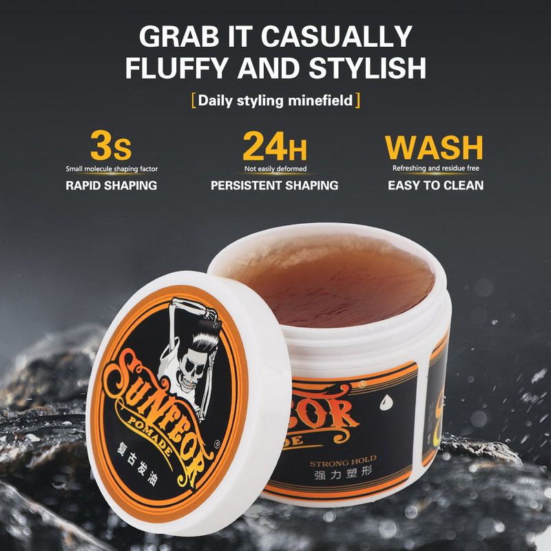 Men's Hair Care Products Styling Defining Paste Cream Wave Hair Grease Private Label for Strong Hold Pomade