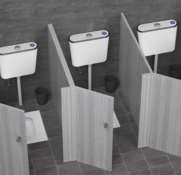 Fluor Plastic PP Toilet Flush Water Tank Standard Toilet Cistern